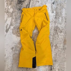 Helly Hansen Legendary Yellow Waterproof Ski Pants, Mens Medium